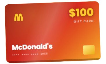 $100 McDonald's Gift Card